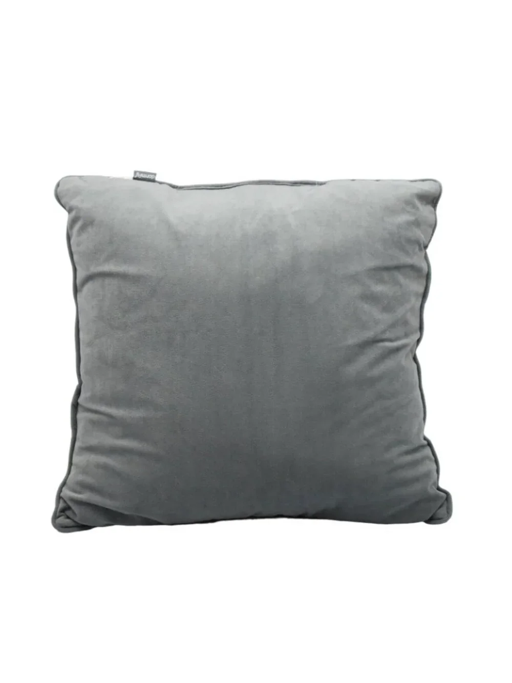 Dormify Gray Velvet Leopard Studded Throw Pillow 20x20 Silver Accent